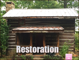Historic Log Cabin Restoration  Winston Salem, North Carolina